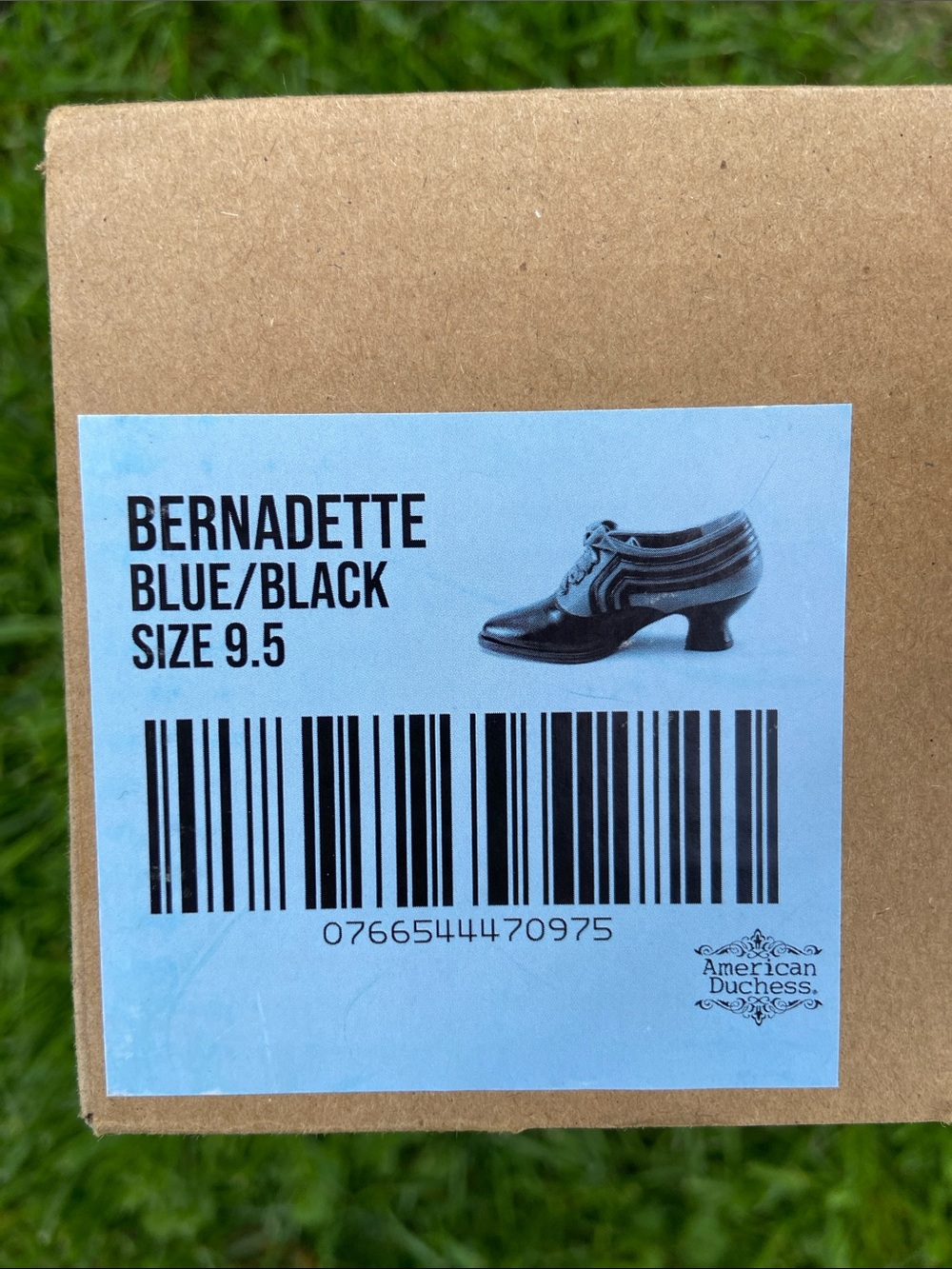 American Duchess Bernadette Blue/Black Edwardian Oxford Shoe Women's Size 9.5 - Picture 12 of 14